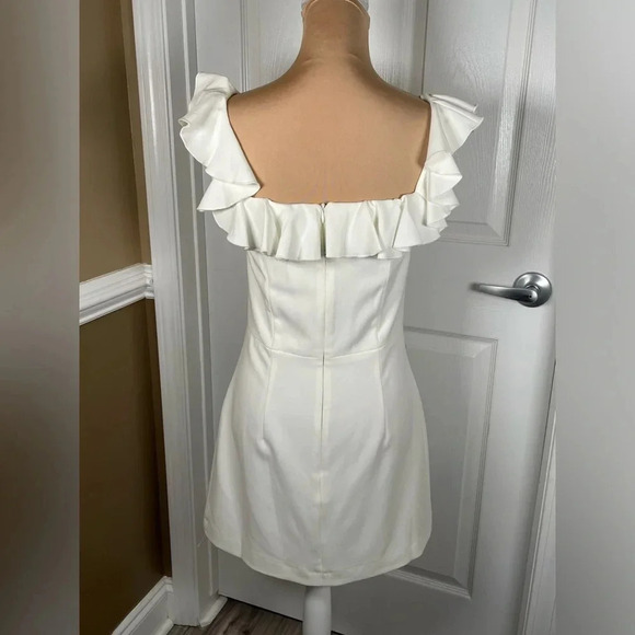 French Connection Whisper‎ Ruffle Square Neck Dress New Size 6 - Picture 13 of 14
